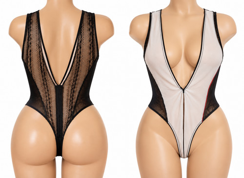 Body dessous schwarz mit - schwarz,