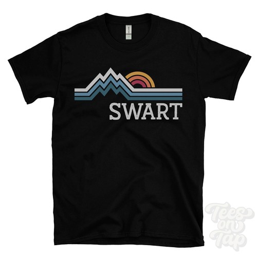 Swart shirt retro logo - swart,