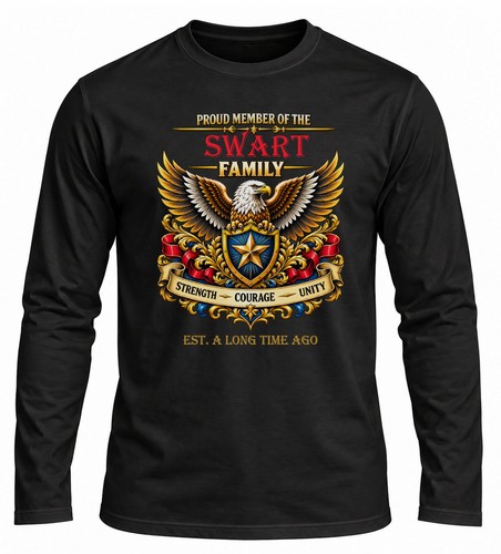 Swart unisex langarm shirt - langarm, t-shirt