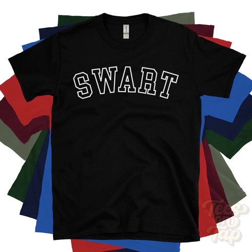 Swart shirt retro varsity - t-shirt,
